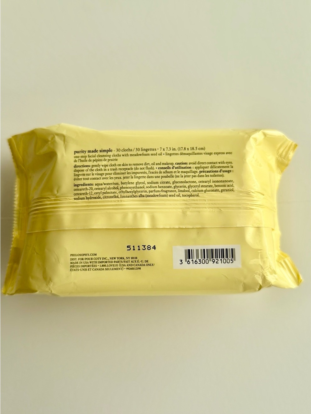 Purity Made Simple One-Step Facial Cleansing Cloths - Picture 3 of 3